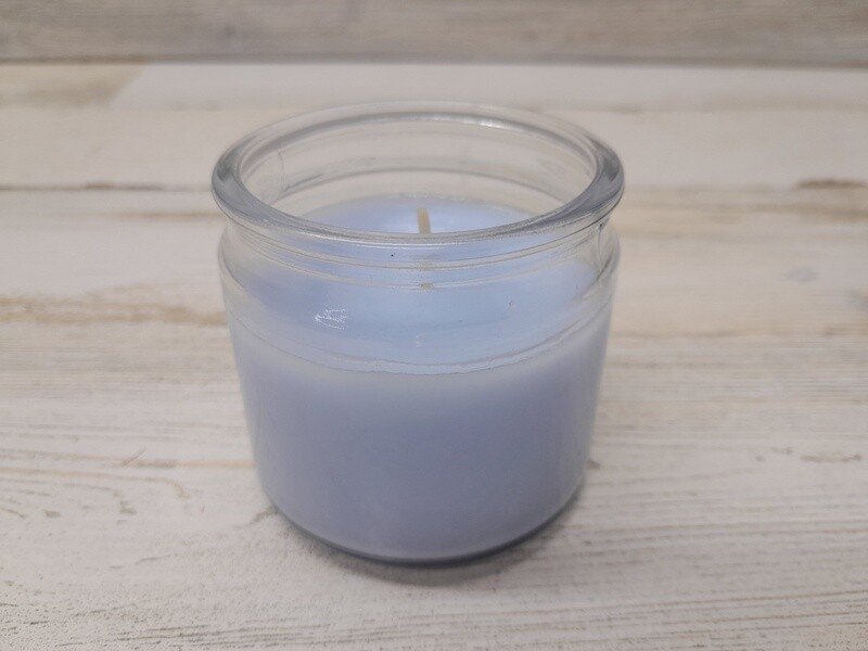 4oz 1 Wick Jar Candle Light Blue Clear Skies