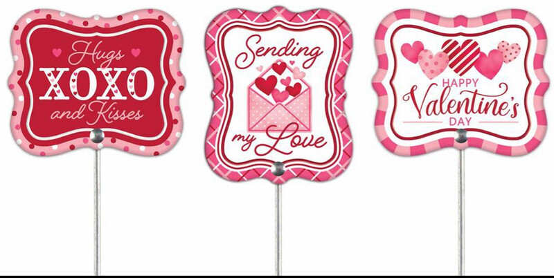 16&quot; Embossed Matte Valentine Pick Assorted