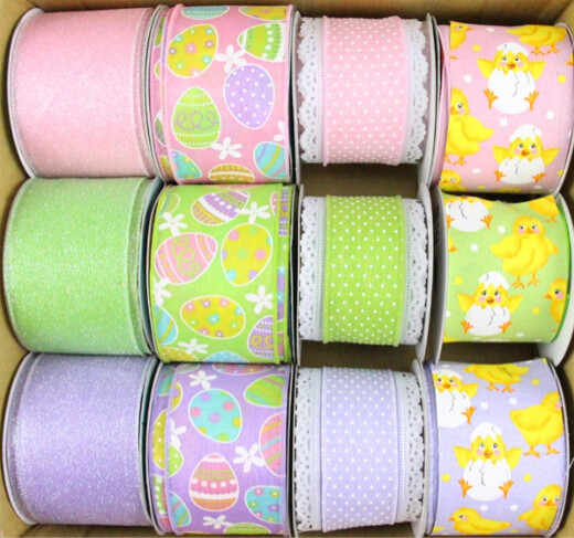 2.5"x10yd Easter Assorted