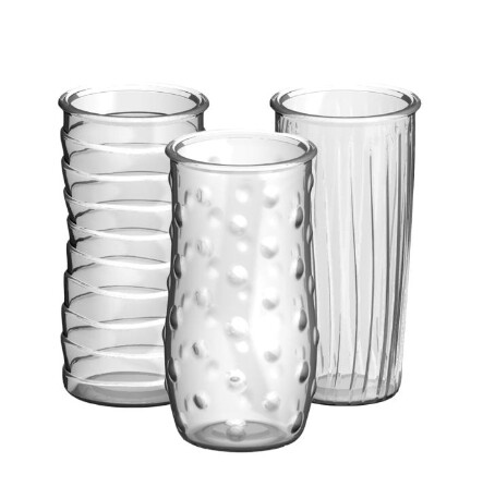 8.5&quot; Rose Vase Assorted (Glass)