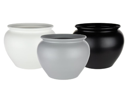6.5&quot; Tuxedo Jardinière Pot Assorted (Plastic)