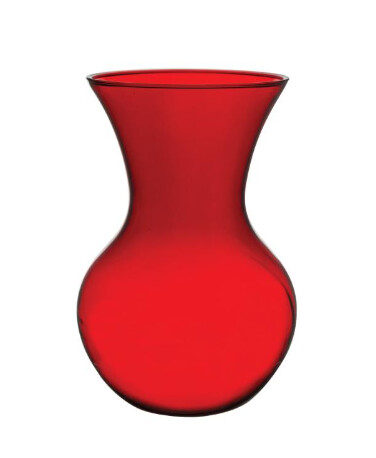 7&quot; Sweetheart Vase Ruby (Plastic)