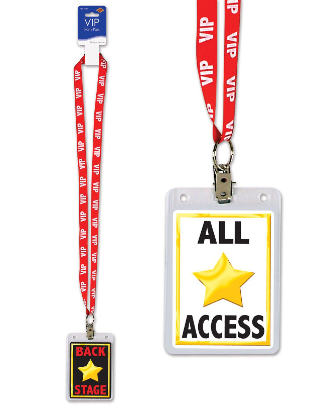 25" Reversible VIP Party Pass Back Stage/All Access Lanyard