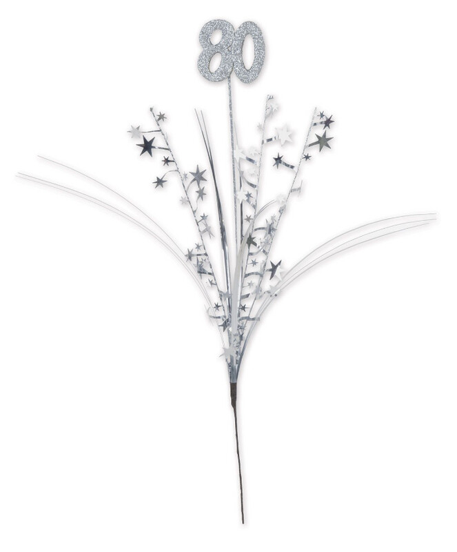 23&quot; &quot;80&quot; Metallic Star Spray Silver