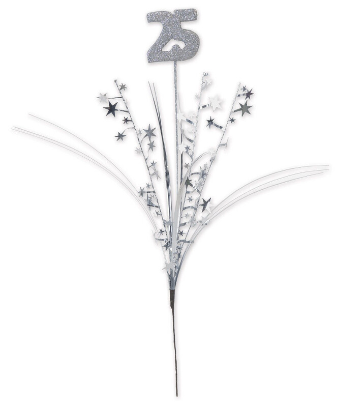 23&quot; &quot;25&quot; Metallic Star Spray Silver