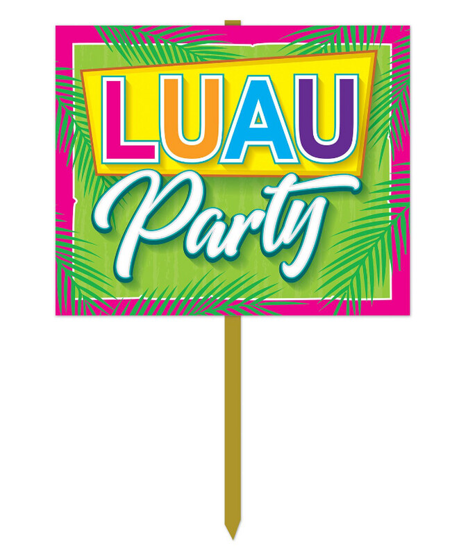 15&quot;x24&quot; Luau Party Yard Sign