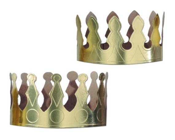 Adjustable Foil Crown Gold Assorted