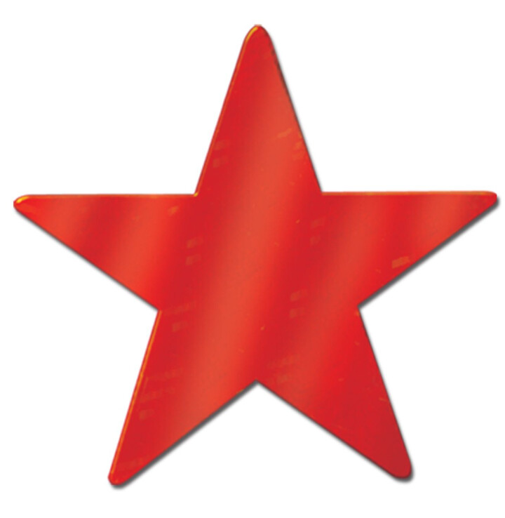 9" Foil Star Red