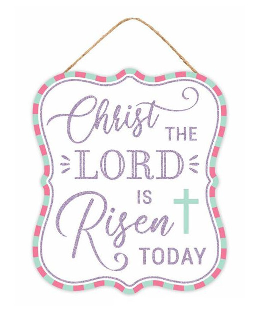 10.5&quot;x9&quot; The Lord Has Risen Glitter Sign