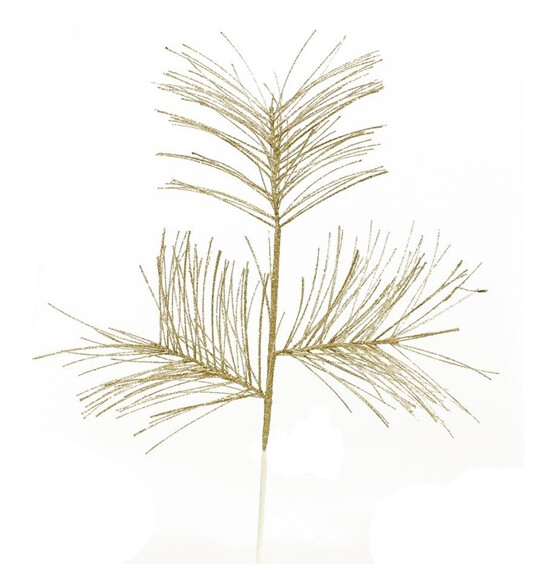 28&quot; Glittered Long Needle Spray Gold