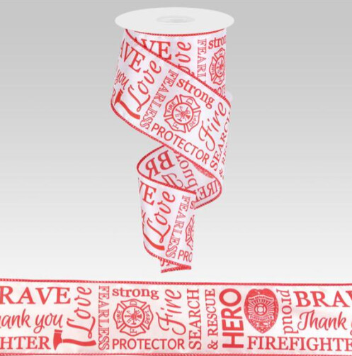 2.5"x10yd Fireman Ribbon
