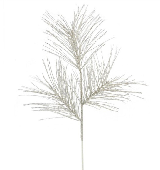 28&quot; Glittered Long Needle Spray Champagne