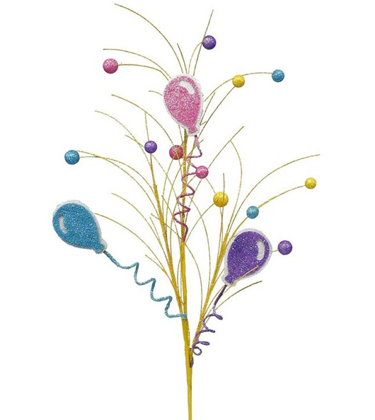 29&quot; Glitter Balloon Spray Blue/Pink/Purple/Yellow