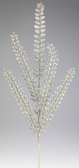 37&quot; Glitter Fern Spray Champagne