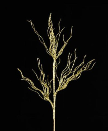 31&quot; Glittered Spiral Pine Spray Gold