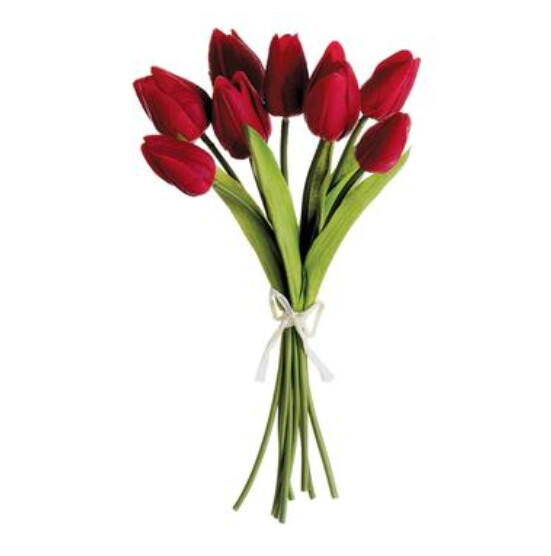 10" Tulip Bundle x8 Red