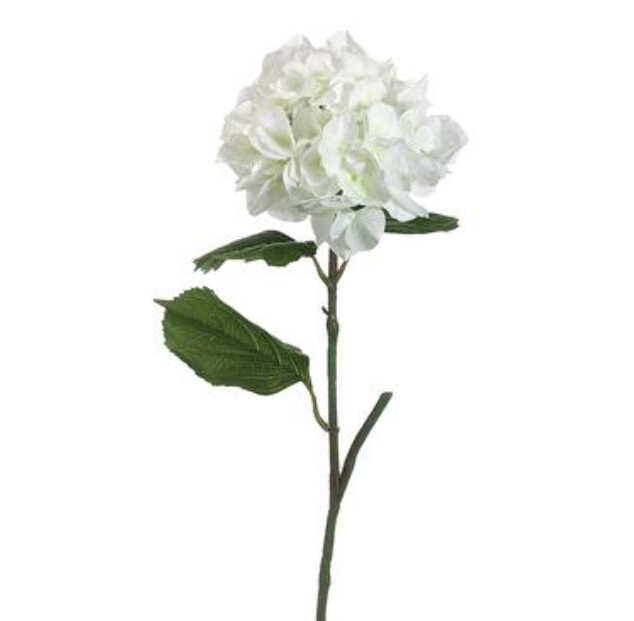 23" Hydrangea Stem w/6"-7" Head Cream