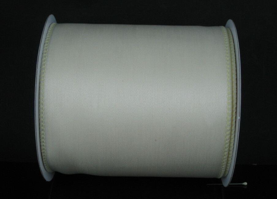 4&quot;x10yd Wired Satin Ivory