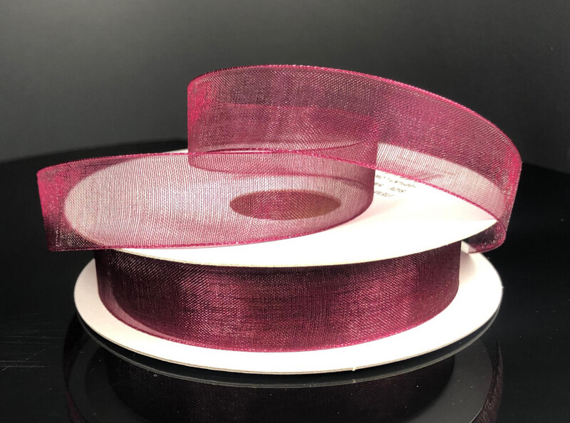 5/8&quot;x100yd Organza Burgundy