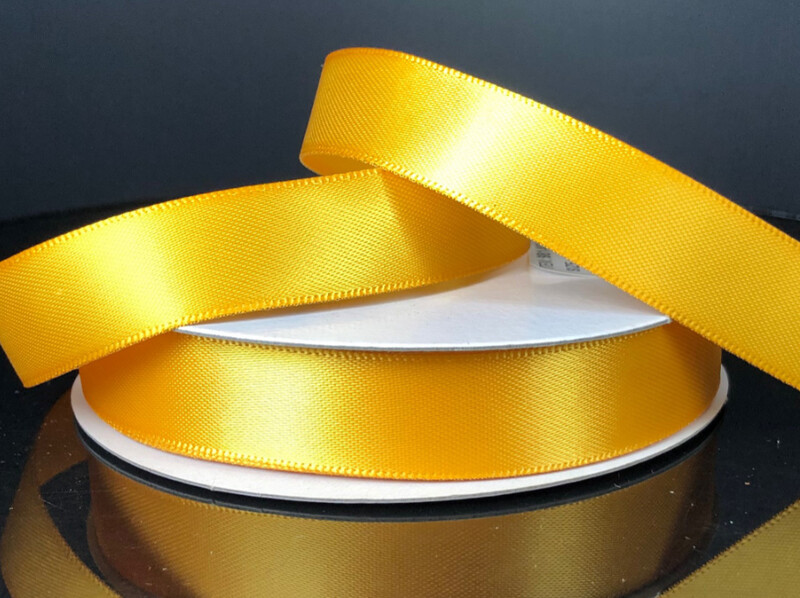 5/8&quot;x25yd Double Faced Satin Sunflower