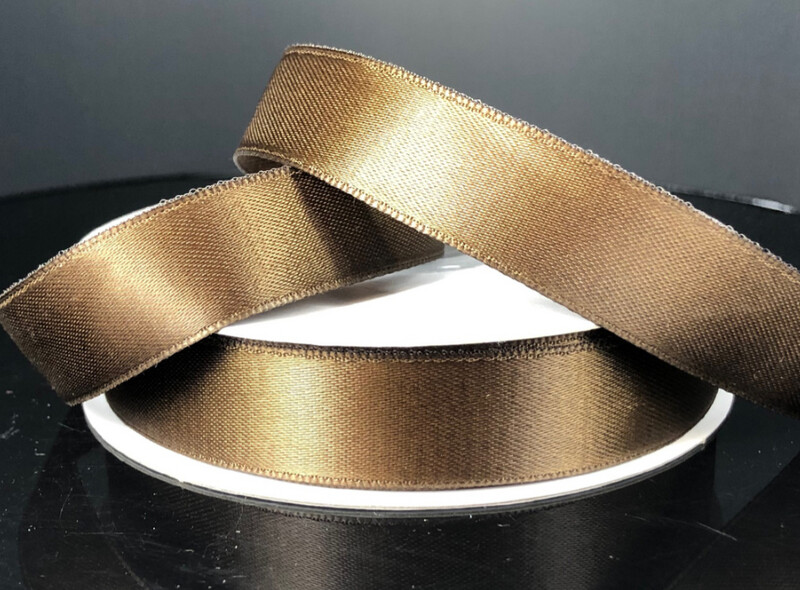 5/8&quot;x25yd Double Faced Satin Chocolate