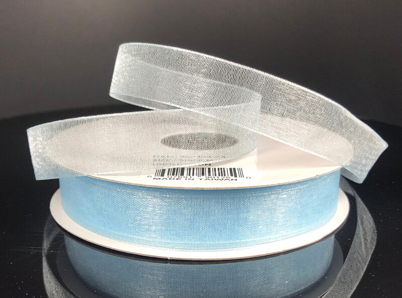 5/8&quot;x100yd Organza Light Blue