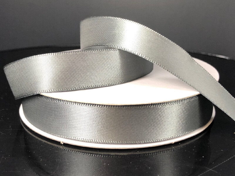 5/8&quot;x25yd Double Faced Satin Pewter