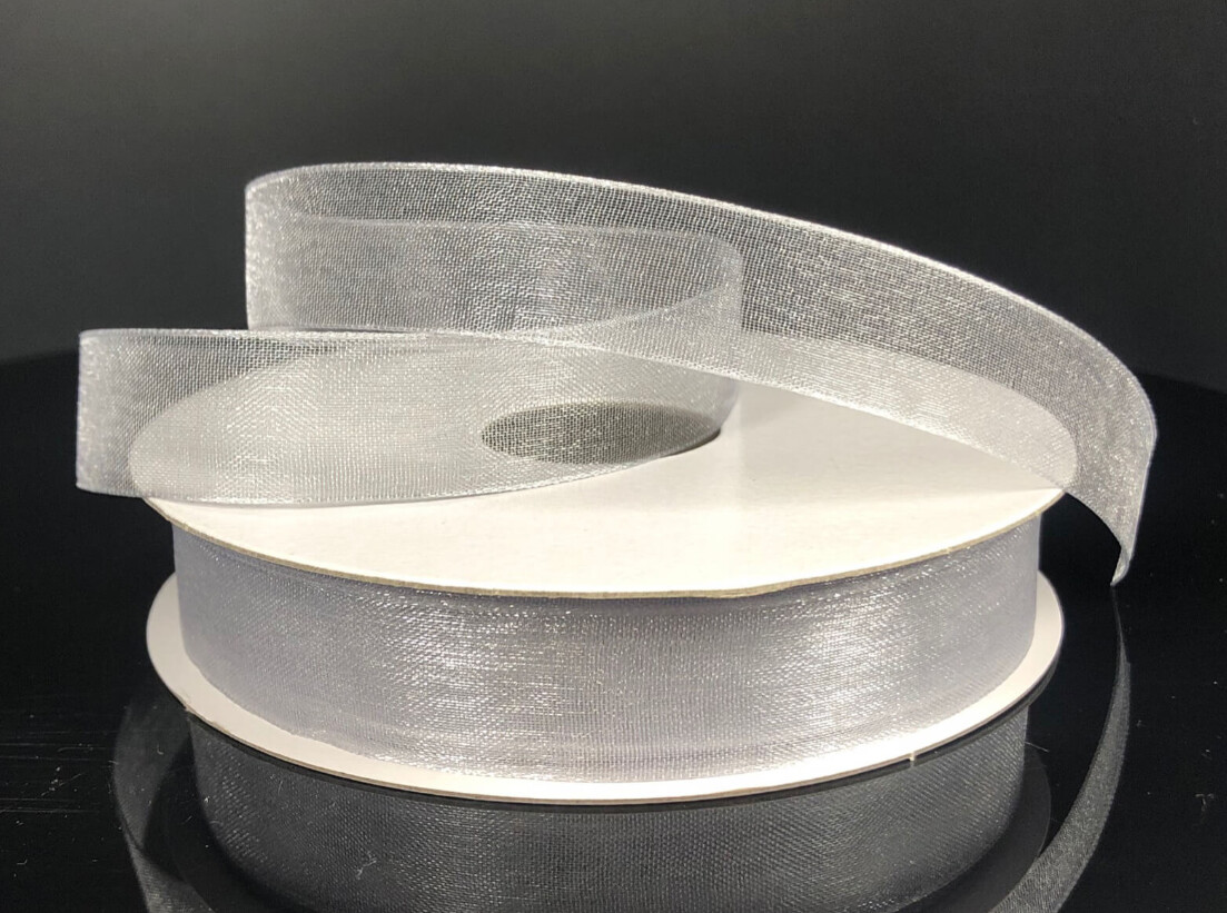 5/8&quot;x100yd Organza Silver