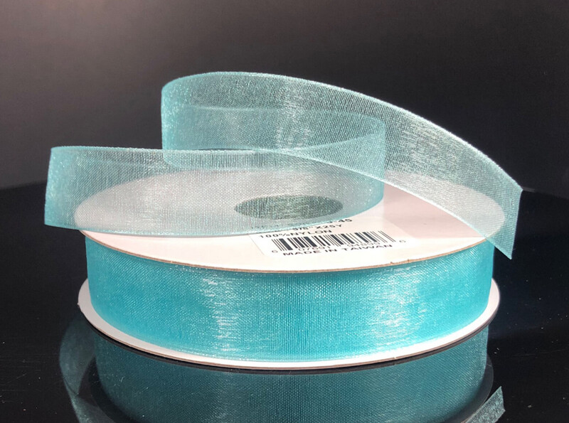 5/8&quot;x100yd Organza Aqua