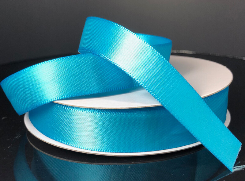 5/8&quot;x25yd Double Faced Satin Turquoise