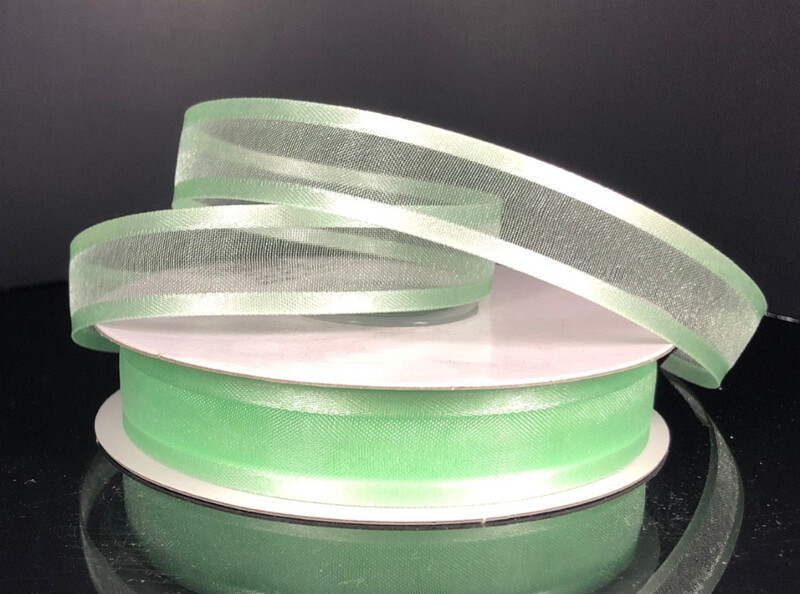 5/8&quot;x25yd Satin Edge Sheer Mint