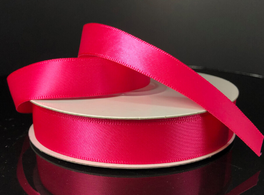 5/8&quot;x25yd Double Faced Satin Fuchsia