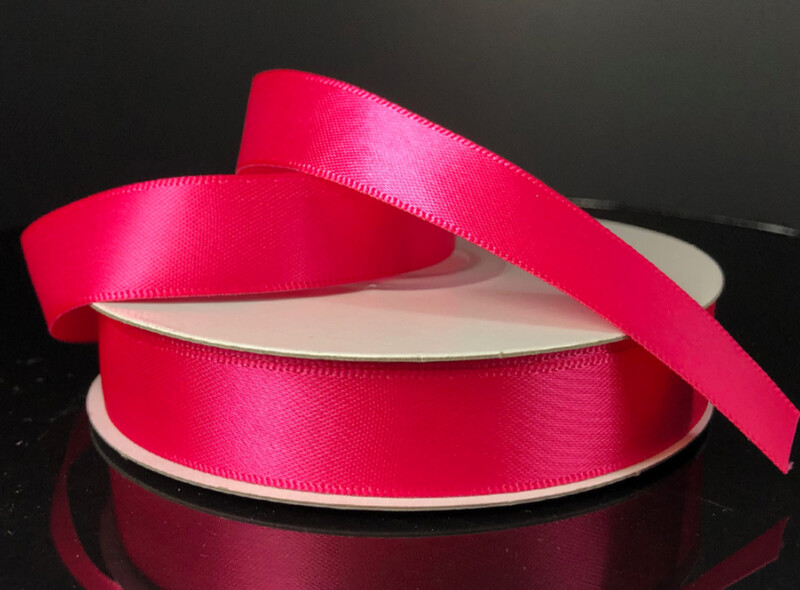 5/8&quot;x25yd Double Faced Satin Fuchsia