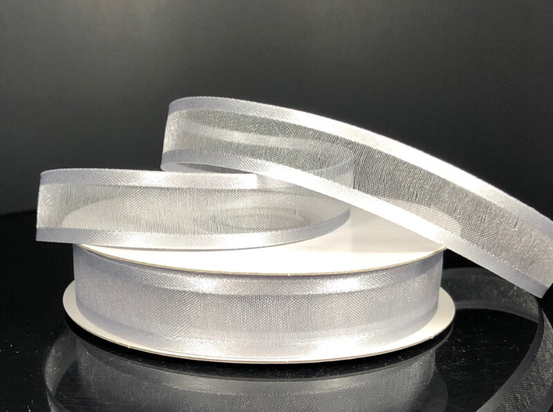5/8&quot;x25yd Satin Edge Sheer Silver