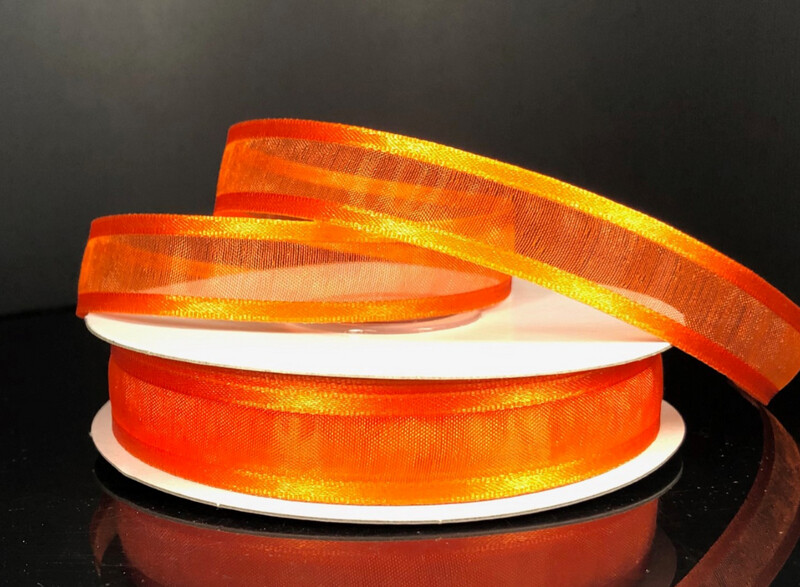 5/8&quot;x25yd Satin Edge Sheer Orange