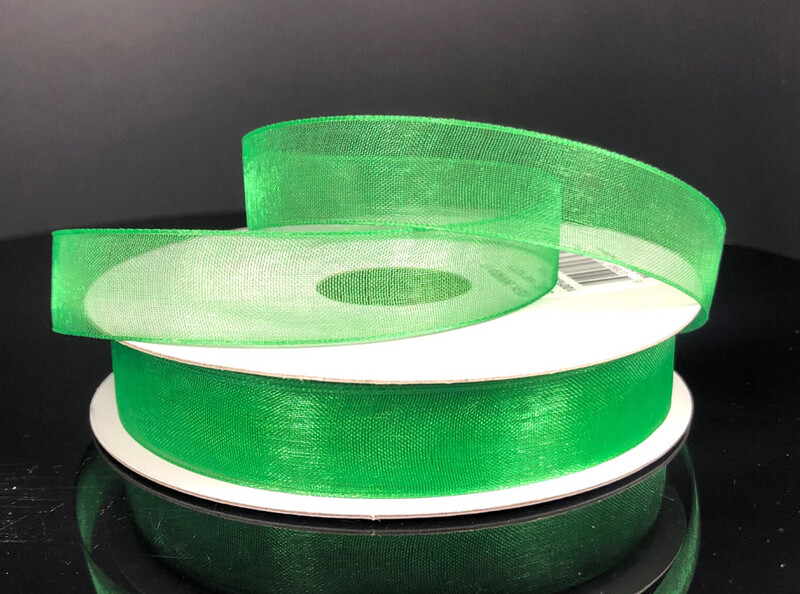 5/8&quot;x100yd Organza Emerald
