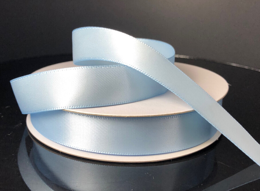 5/8&quot;x25yd Double Faced Satin Light Blue