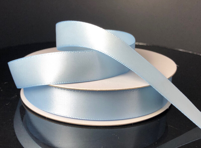5/8&quot;x25yd Double Faced Satin Light Blue