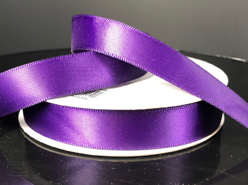 5/8&quot;x25yd Double Faced Satin Eggplant
