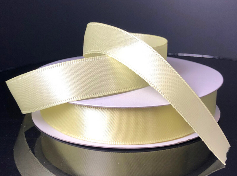 5/8&quot;x25yd Double Faced Satin Yellow