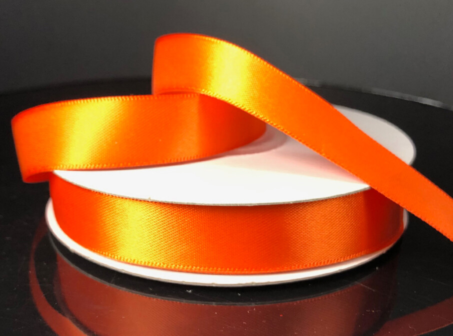 5/8"x25yd Double Faced Satin Orange