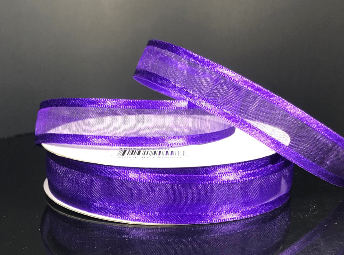 5/8&quot;x25yd Satin Edge Sheer Purple