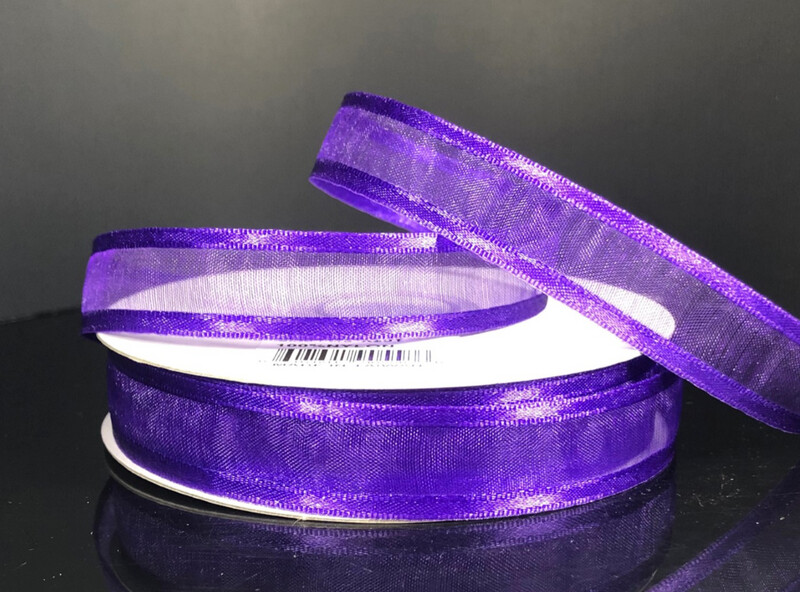 5/8&quot;x25yd Satin Edge Sheer Purple