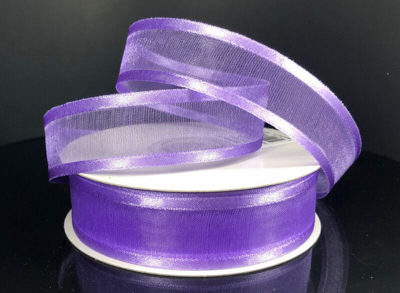 7/8&quot;x25yd Satin Edge Sheer Orchid