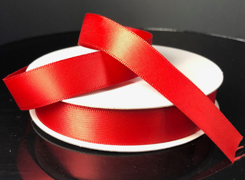 5/8&quot;x25yd Double Faced Satin Red