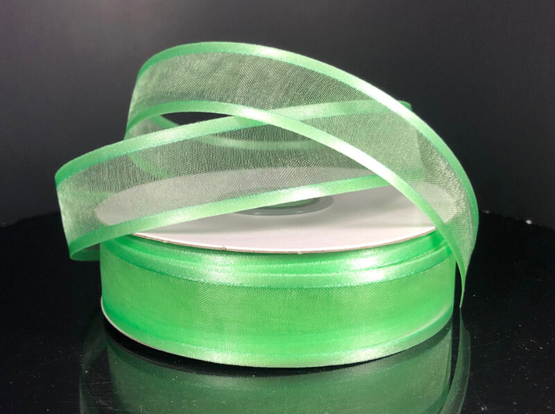 7/8&quot;x25yd Satin Edge Sheer Mint
