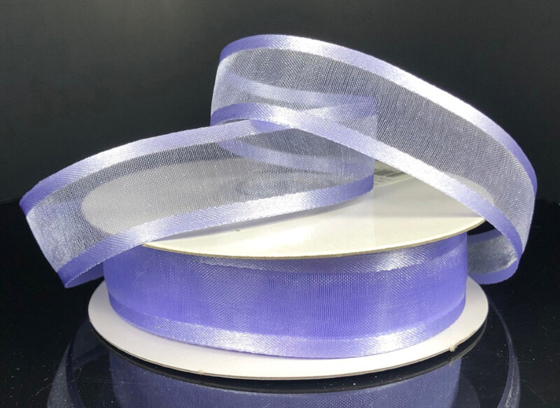 7/8&quot;x25yd Satin Edge Sheer Iris
