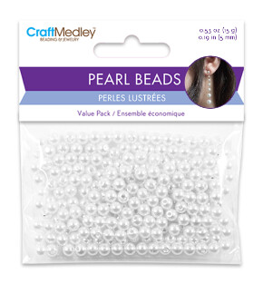 265pc 5mm Pearl Beads White