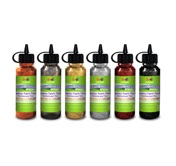3D Fabric Paint Glitter Assorted 1.8oz