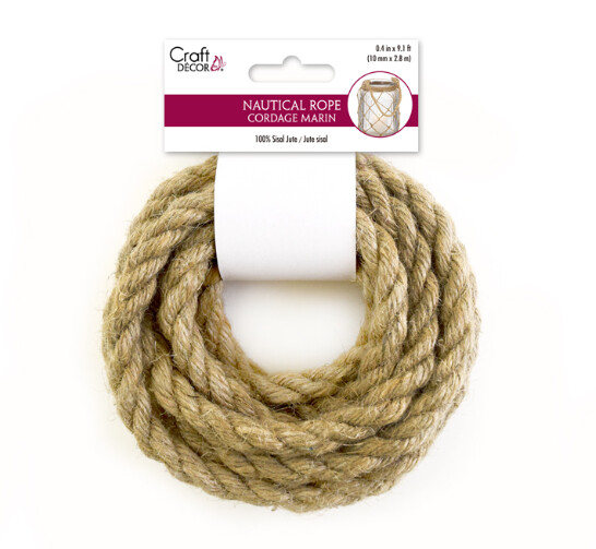 10mm x 2.8m Jute Nautical Rope